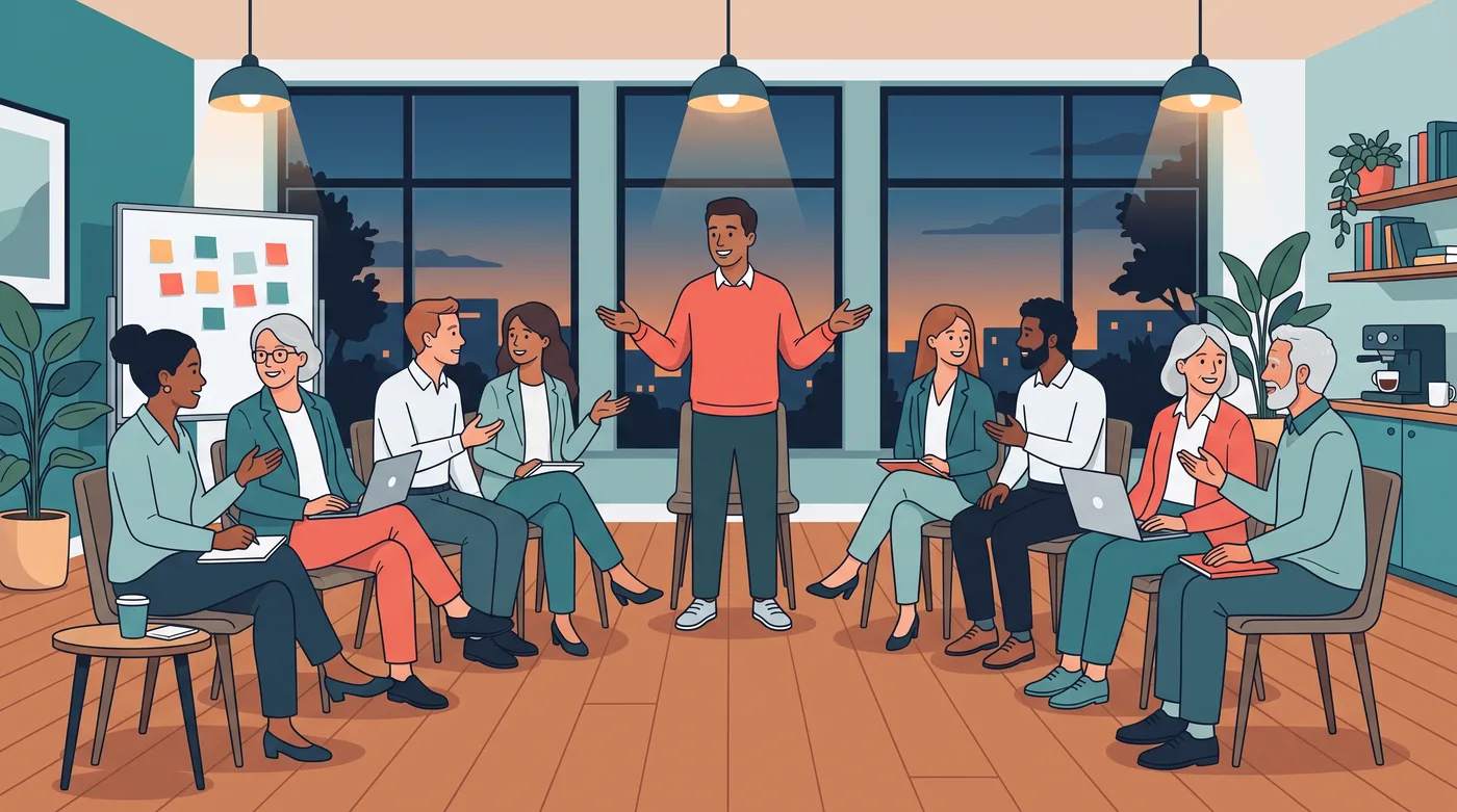 A reverse mentoring pilot cohort meets for its kick-off
